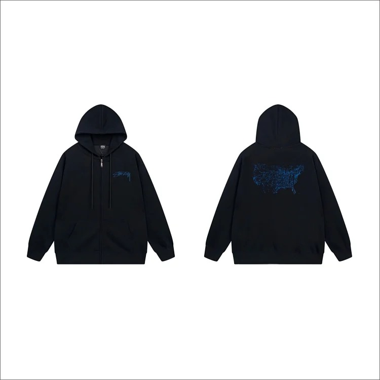 DX22-8 Autumn and winter letter hooded sweatshirt for men and women printed casual zipper cardigan jacket hoodie