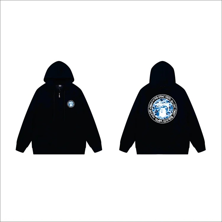 DX22-8 Autumn and winter letter hooded sweatshirt for men and women printed casual zipper cardigan jacket hoodie