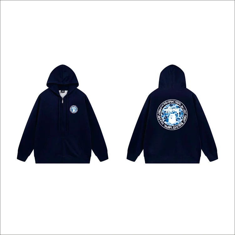 DX22-8 Autumn and winter letter hooded sweatshirt for men and women printed casual zipper cardigan jacket hoodie