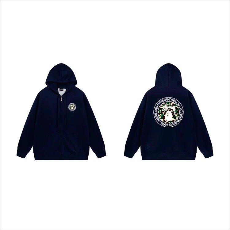 DX22-8 Autumn and winter letter hooded sweatshirt for men and women printed casual zipper cardigan jacket hoodie