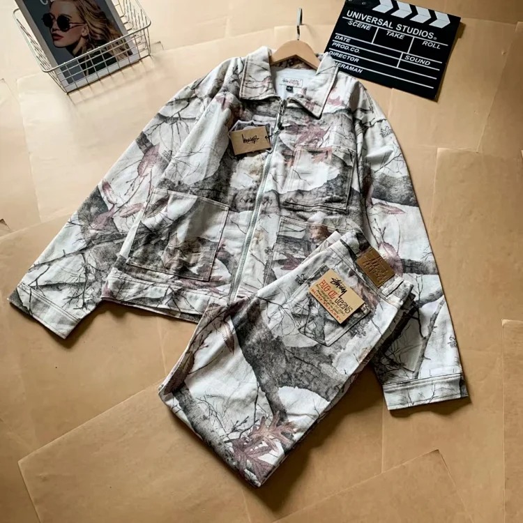 DX22-9 Autumn classic camouflage denim suit image 4