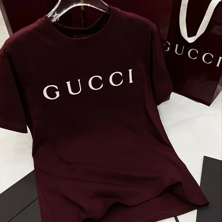 GC casual letter crew neck versatile short-sleeved shirt