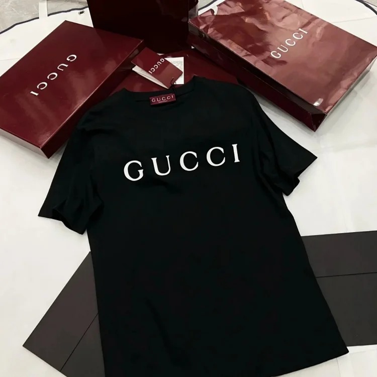 GC casual letter crew neck versatile short-sleeved shirt