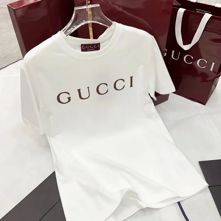 GC casual letter crew neck versatile short-sleeved shirt