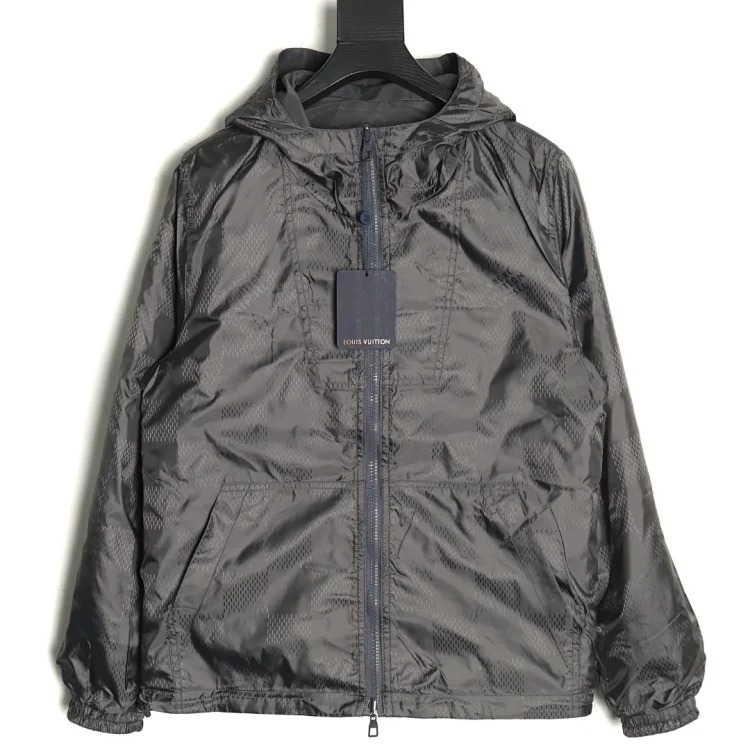 Dark pattern jacquard reversible jacket, 1:1 original