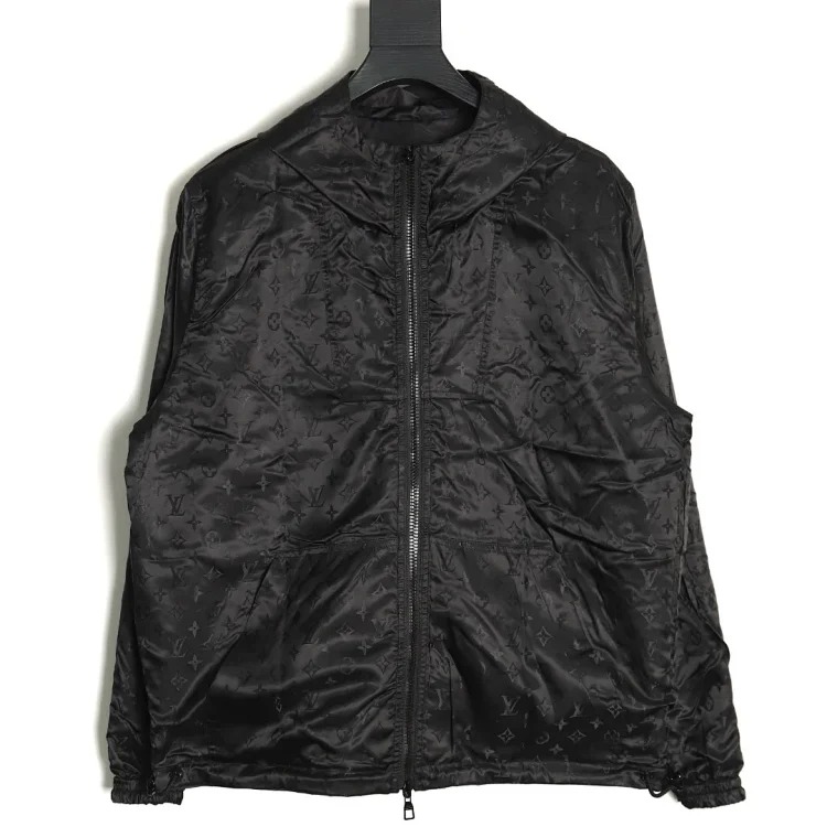 Dark pattern jacquard reversible jacket, 1:1 original