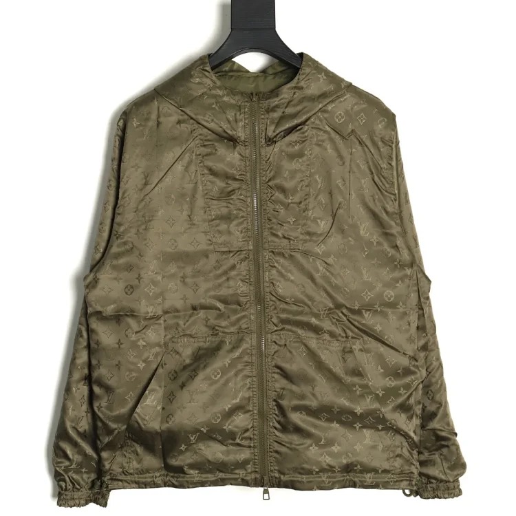 Dark pattern jacquard reversible jacket, 1:1 original