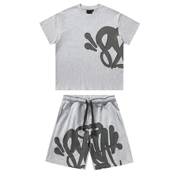 Syn American loose short-sleeved shorts for men and women trendy hip-hop street couple casual suits