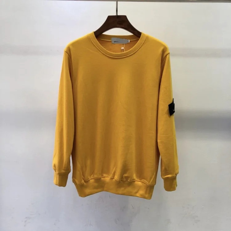 RS30 solid color round neck badge long-sleeved sweatshirt pullover sweatshirt for men and women collection