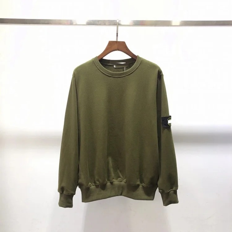 RS30 solid color round neck badge long-sleeved sweatshirt pullover sweatshirt for men and women collection
