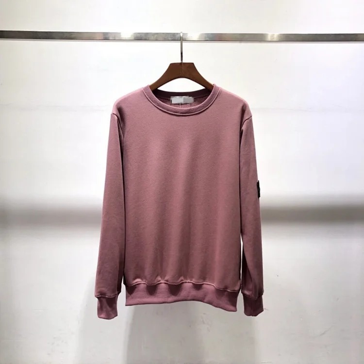 RS30 solid color round neck badge long-sleeved sweatshirt pullover sweatshirt for men and women collection