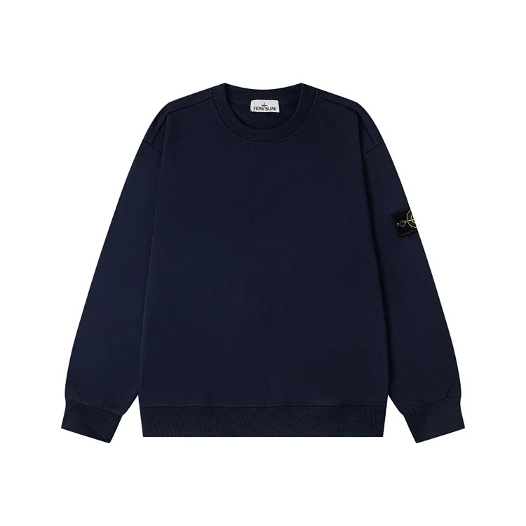 RS30 solid color round neck badge long-sleeved sweatshirt pullover sweatshirt for men and women collection