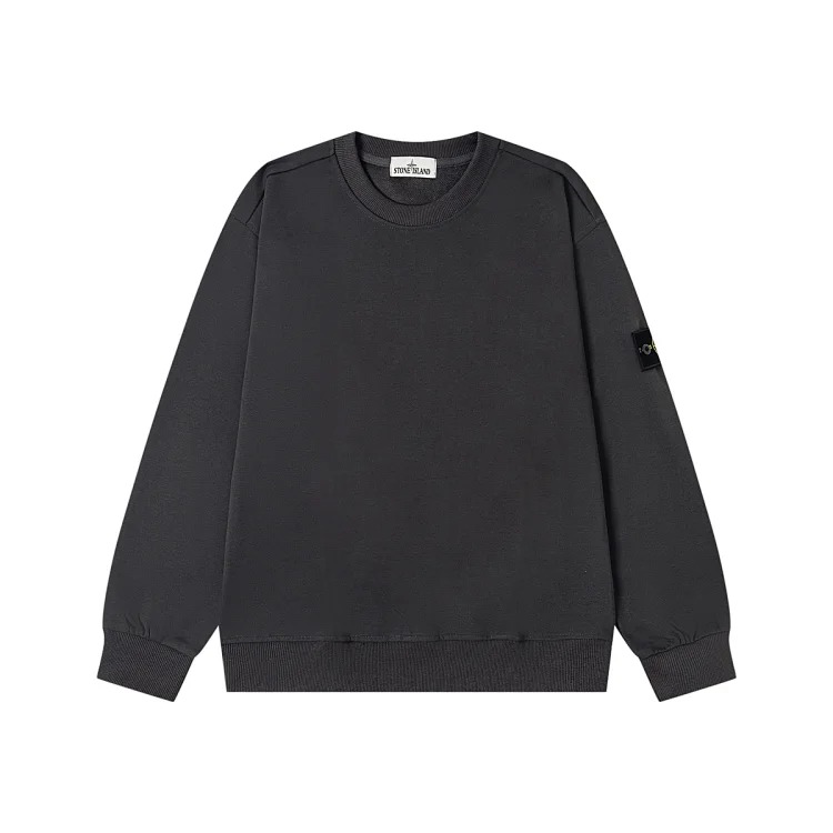 RS30 solid color round neck badge long-sleeved sweatshirt pullover sweatshirt for men and women collection