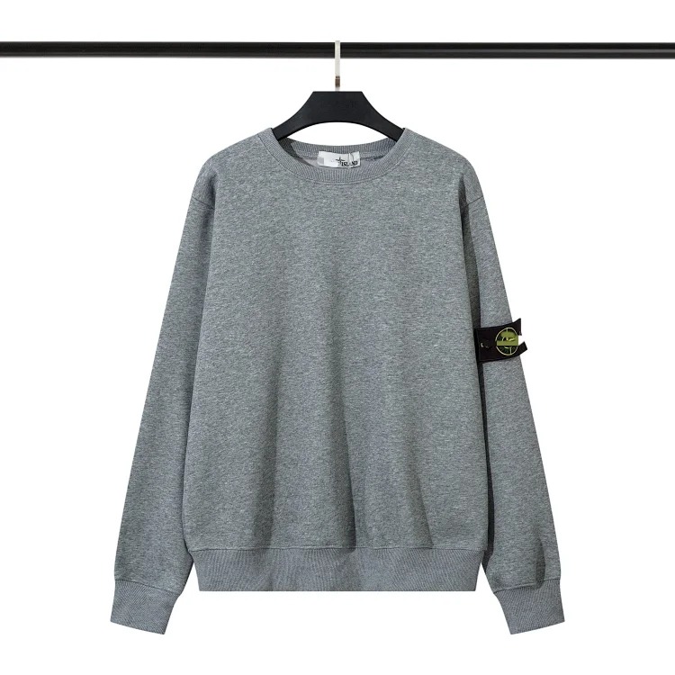 RS30 solid color round neck badge long-sleeved sweatshirt pullover sweatshirt for men and women collection