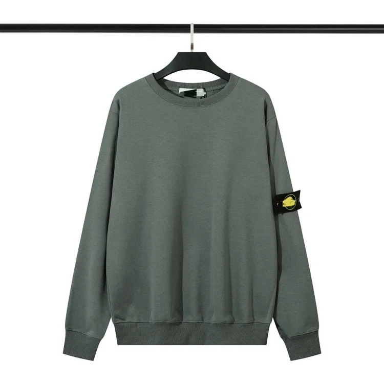 RS30 solid color round neck badge long-sleeved sweatshirt pullover sweatshirt for men and women collection
