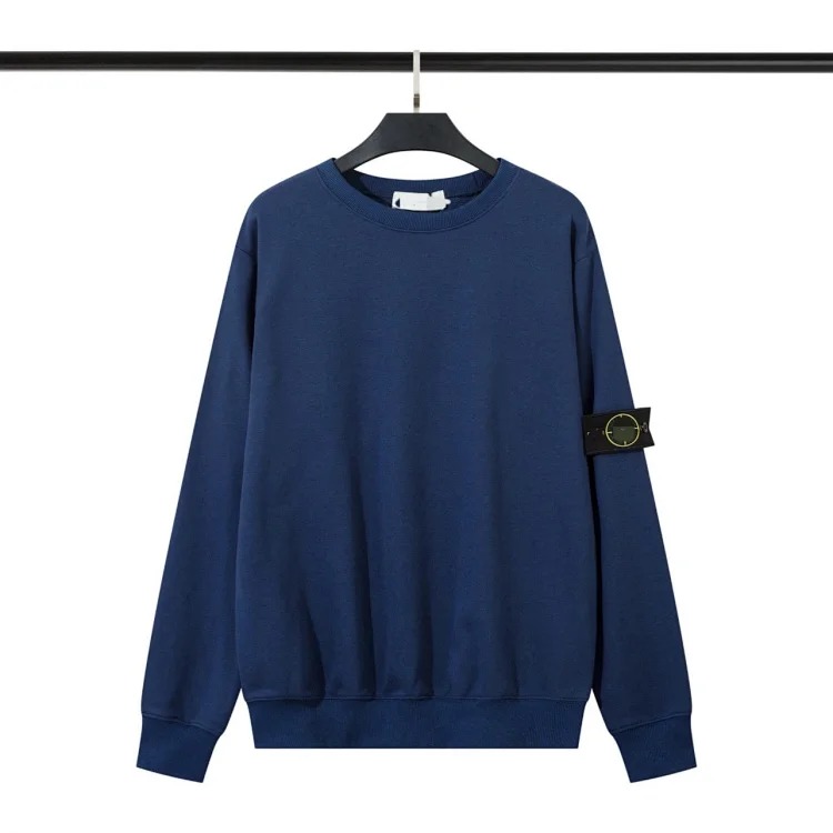 RS30 solid color round neck badge long-sleeved sweatshirt pullover sweatshirt for men and women collection