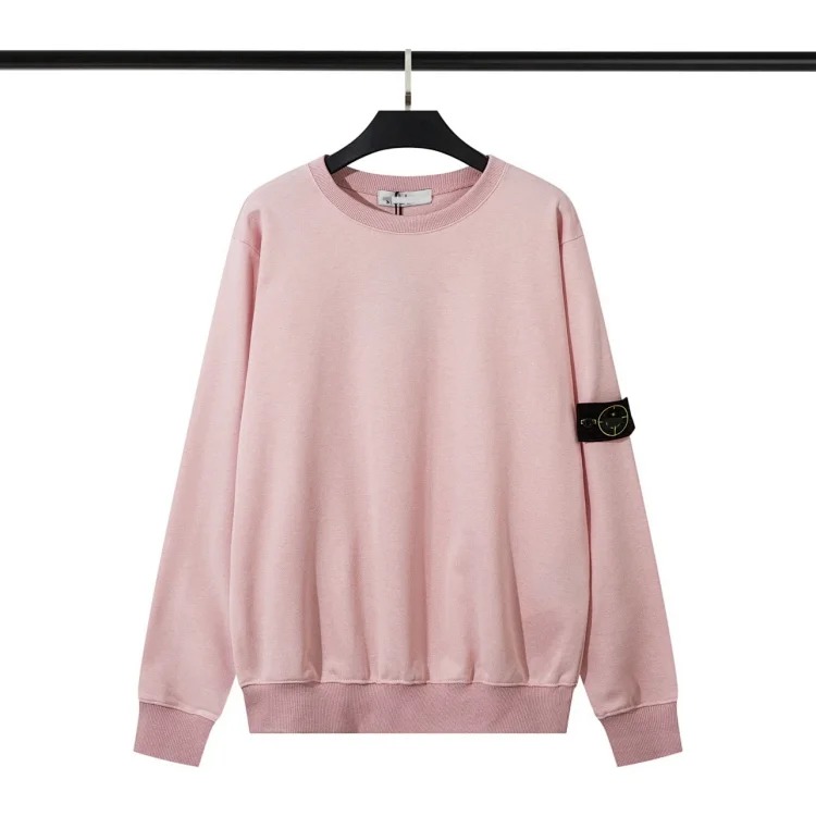 RS30 solid color round neck badge long-sleeved sweatshirt pullover sweatshirt for men and women collection