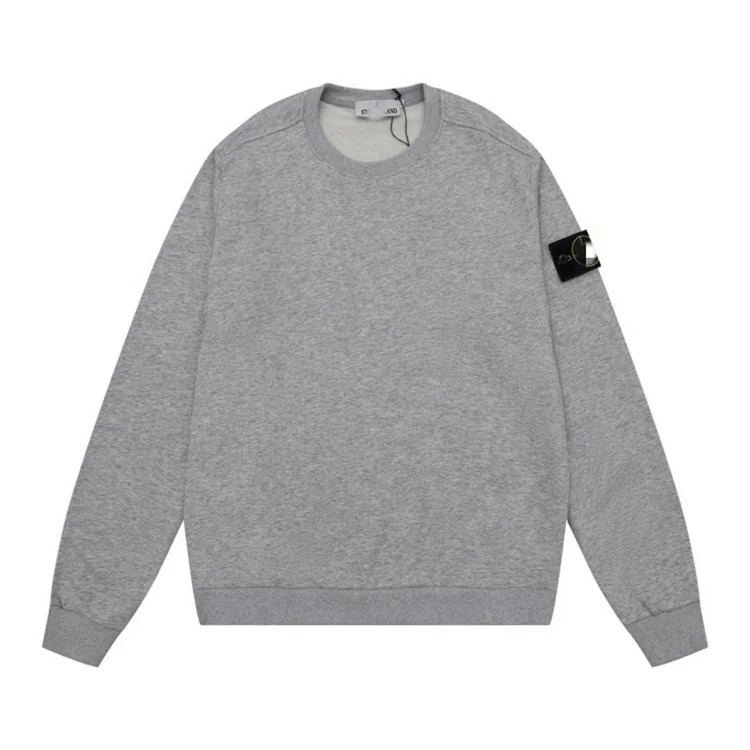 RS30 solid color round neck badge long-sleeved sweatshirt pullover sweatshirt for men and women collection