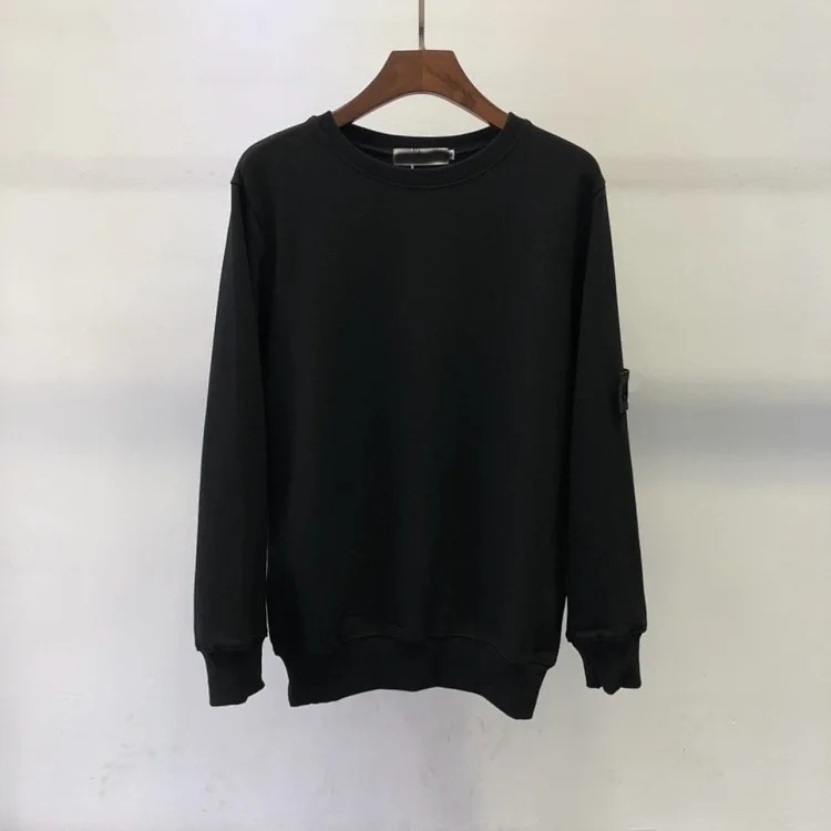 RS30 solid color round neck badge long-sleeved sweatshirt pullover sweatshirt for men and women collection