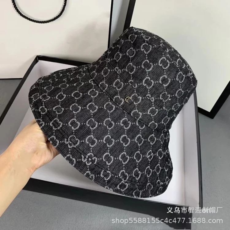 Louis Vuitton 2023 small letter correct presbyopic big brim denim fisherman hat women's spring and summer sun protection hat light