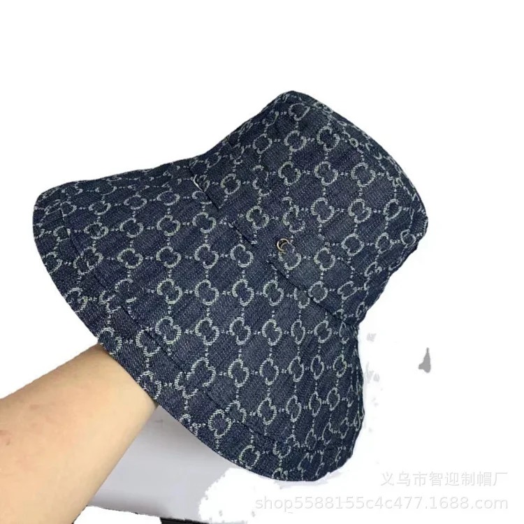 Louis Vuitton 2023 small letter correct presbyopic big brim denim fisherman hat women's spring and summer sun protection hat light