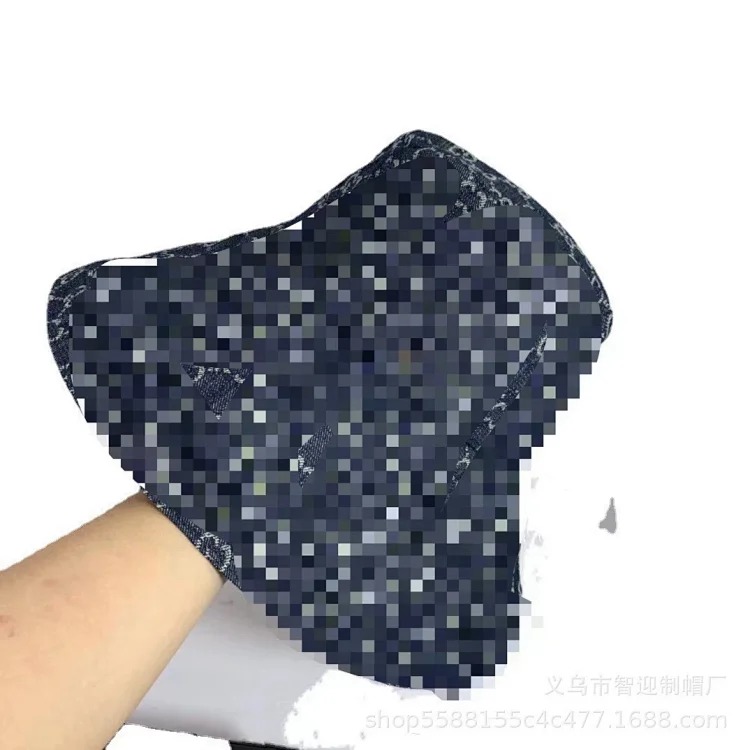 Louis Vuitton 2023 small letter correct presbyopic big brim denim fisherman hat women's spring and summer sun protection hat light