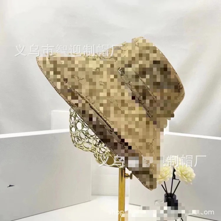 Louis Vuitton 2023 small letter correct presbyopic big brim denim fisherman hat women's spring and summer sun protection hat light