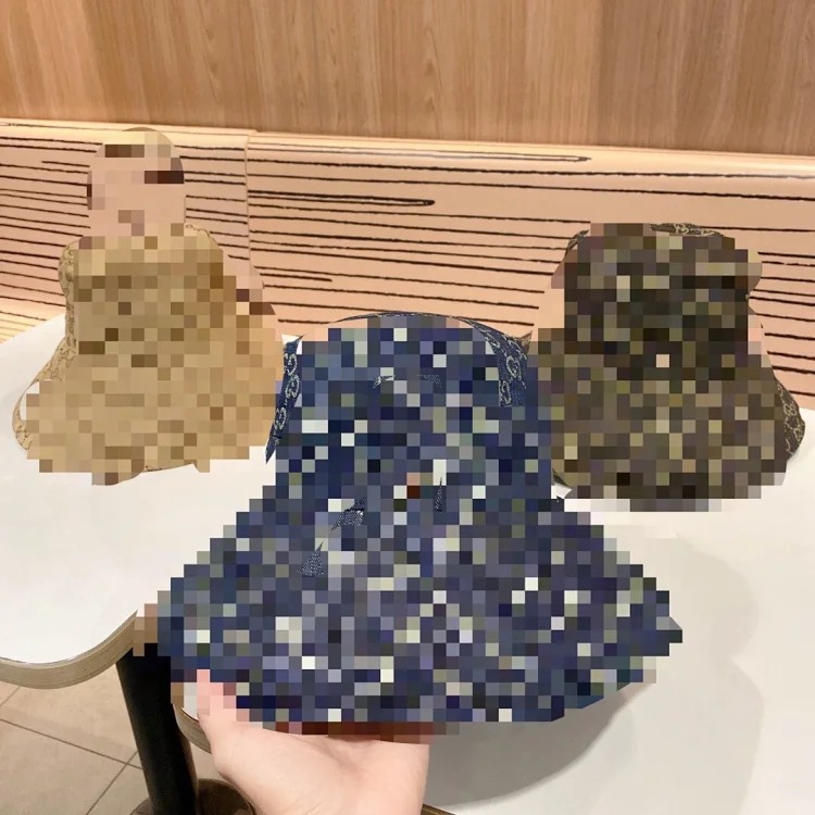 Louis Vuitton 2023 small letter correct presbyopic big brim denim fisherman hat women's spring and summer sun protection hat light