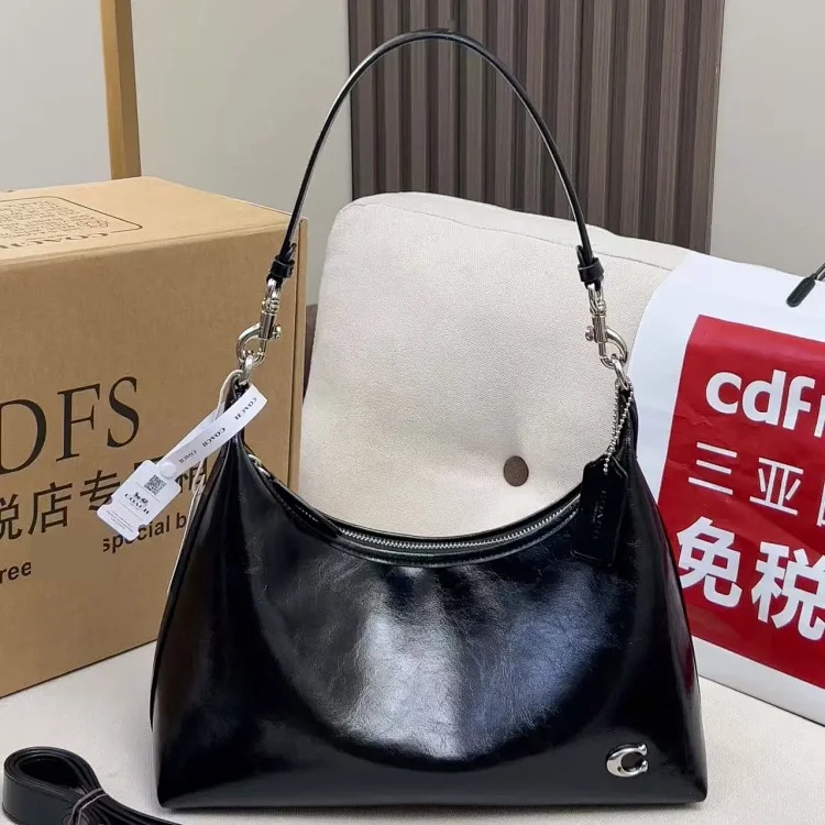 Koujia's new high Juliet Juliet retro half-moon oil wax genuine leather armpit bag handbag crossbody bag