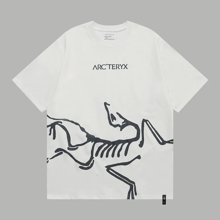 Ar print short sleeve t-shirt
