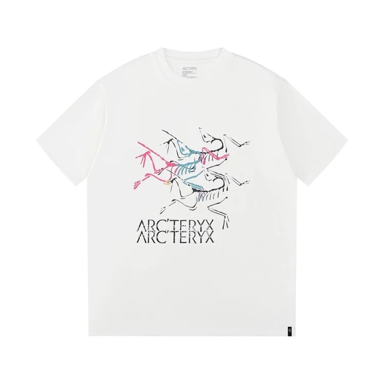 Ar print short sleeve t-shirt