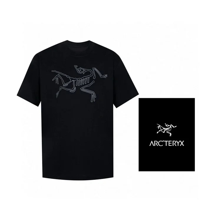 Ar print short sleeve t-shirt