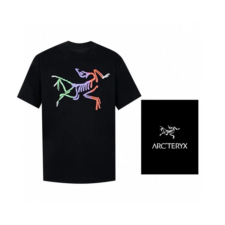 Ar print short sleeve t-shirt
