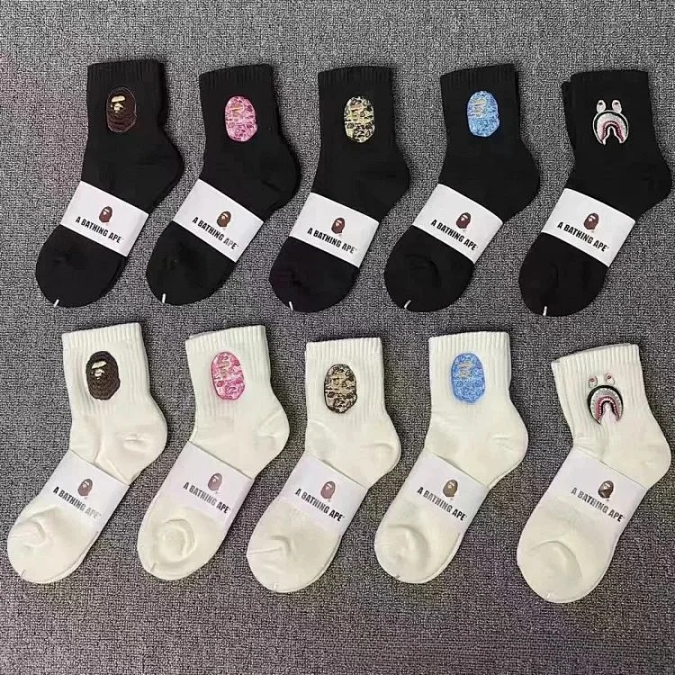 BAPE high-top cotton socks