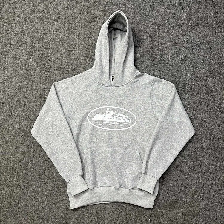 Corteiz Alcatraz velvet hooded sweatshirt street hip-hop fashion set simple versatile sports sweatpants trendy image 6