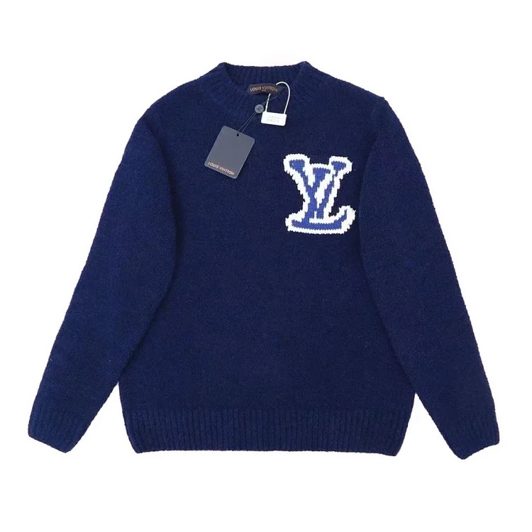 Wool and cowhide loop sweater jacquard