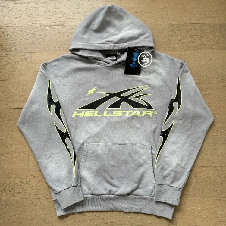 HELLSTAR washed distressed hoodies for men and women and teenagers couple sweatshirts image 5