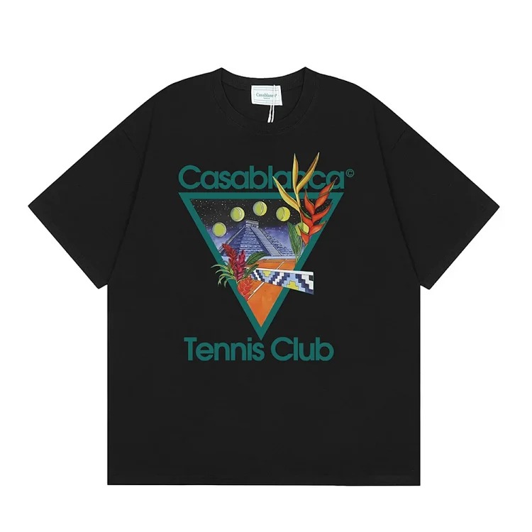 Men's and women's loose short sleeves image 4