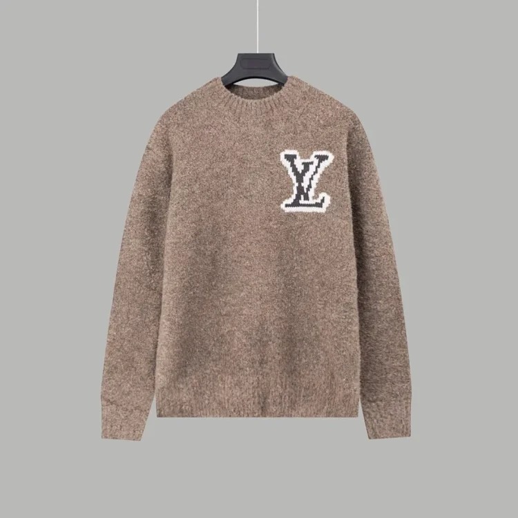 Lamb wool jacquard long-sleeved sweater