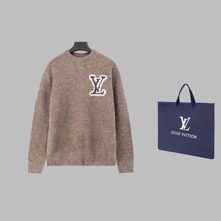 Lamb wool jacquard long-sleeved sweater