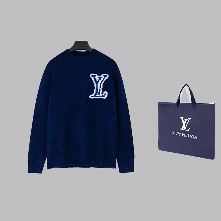Lamb wool jacquard long-sleeved sweater