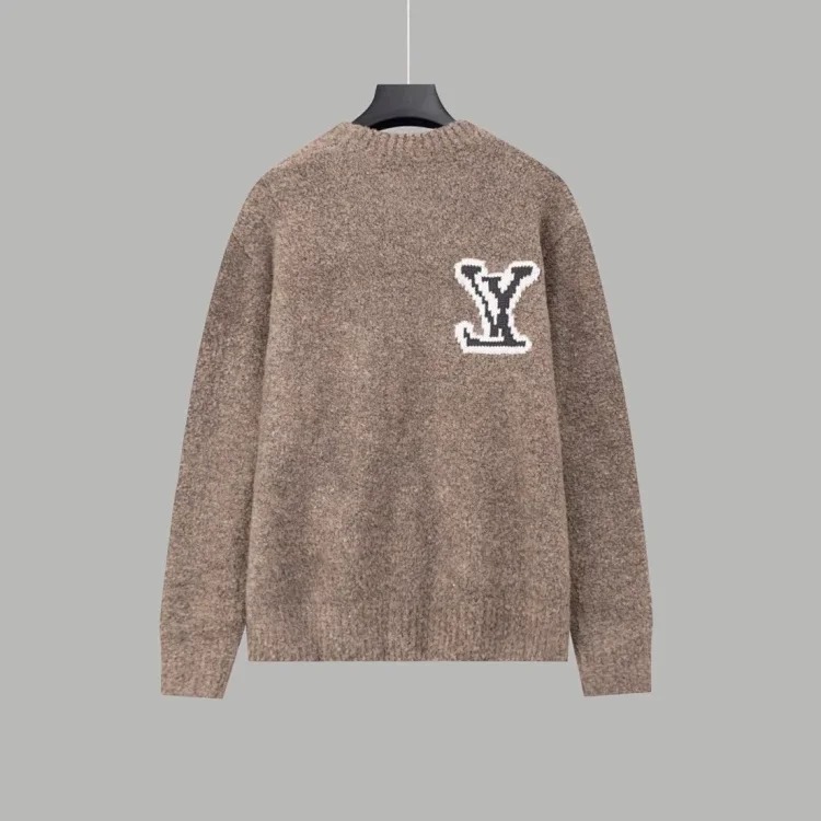 Lamb wool jacquard long-sleeved sweater