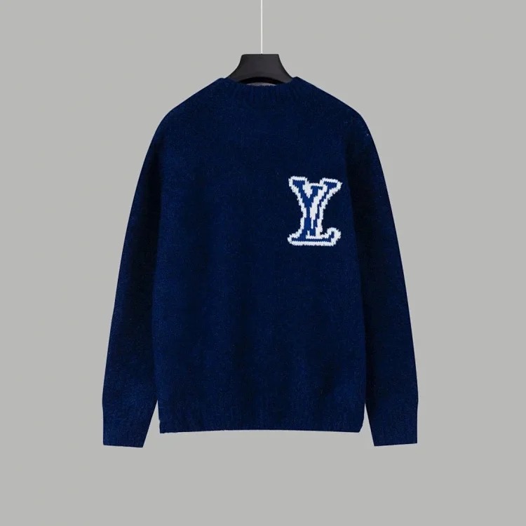 Lamb wool jacquard long-sleeved sweater