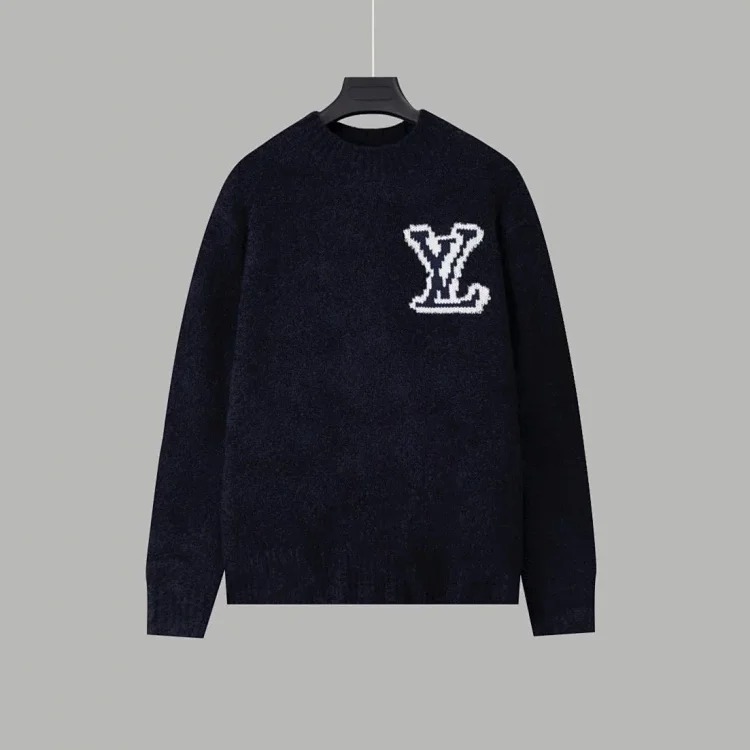 Lamb wool jacquard long-sleeved sweater