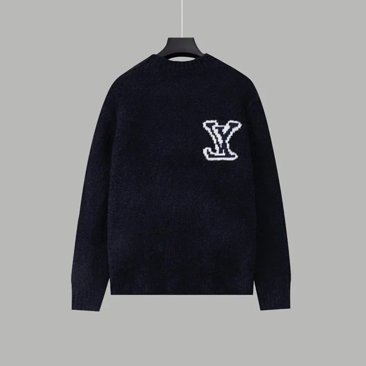 Lamb wool jacquard long-sleeved sweater