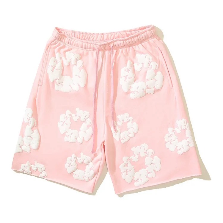 Flower short sleeve shorts cotton