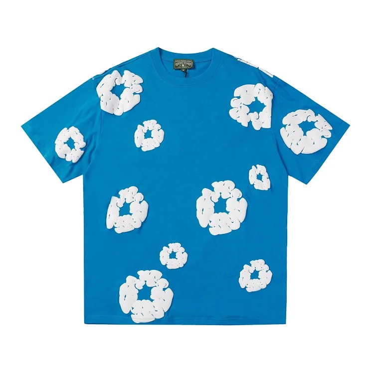 Flower short sleeve shorts cotton