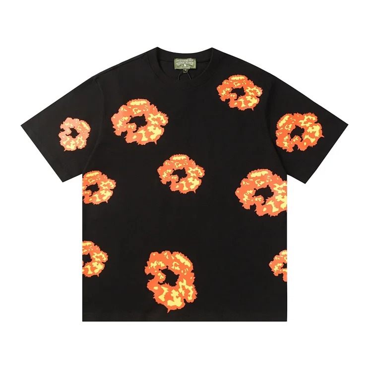 Flower short sleeve shorts cotton