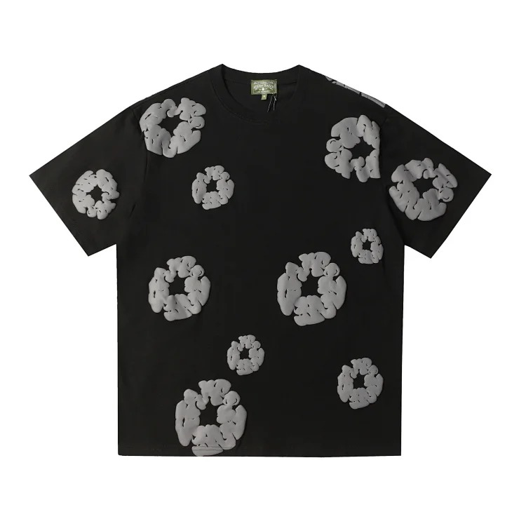 Flower short sleeve shorts cotton
