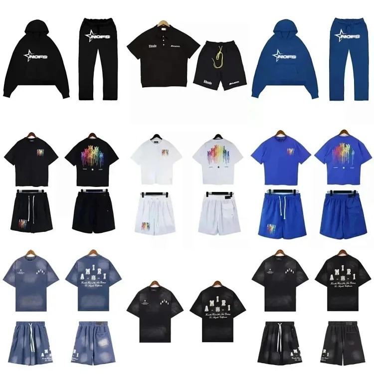 New fashionable and versatile short-sleeved sweatshirt suit-gs